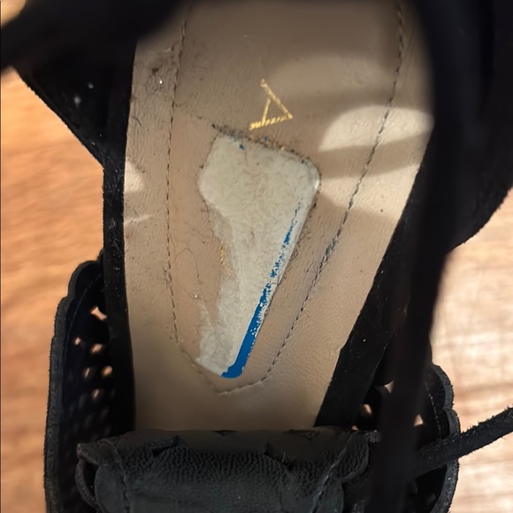 Aldo Black Stiletto Heels with Ankle Straps - Picture 3 of 12